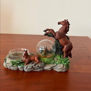 Vintage Horse water globe candle holder